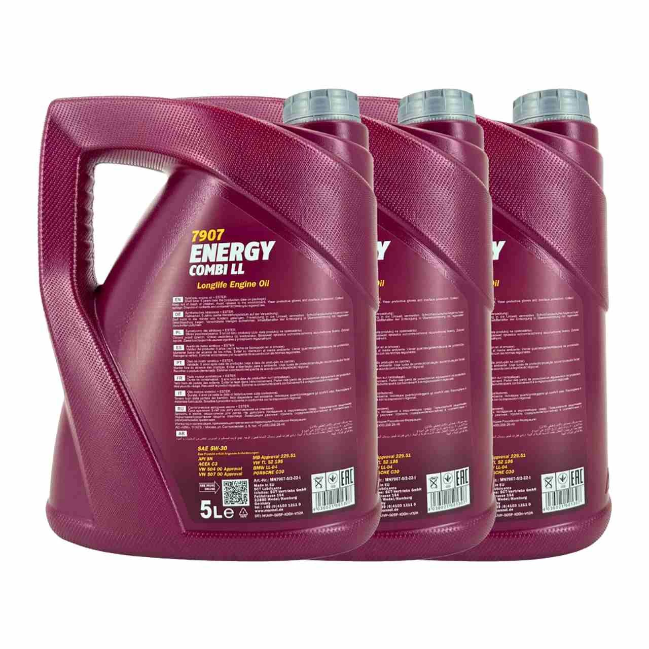 Mannol Energy Combi LL 5W-30 3x5 Liter - Image 2