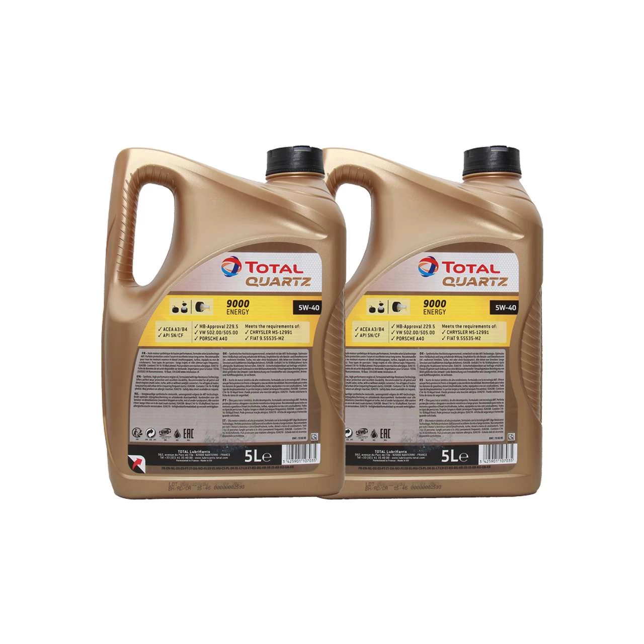Total Quartz 9000 Energy 5W-40 2x5 Liter - Image 2