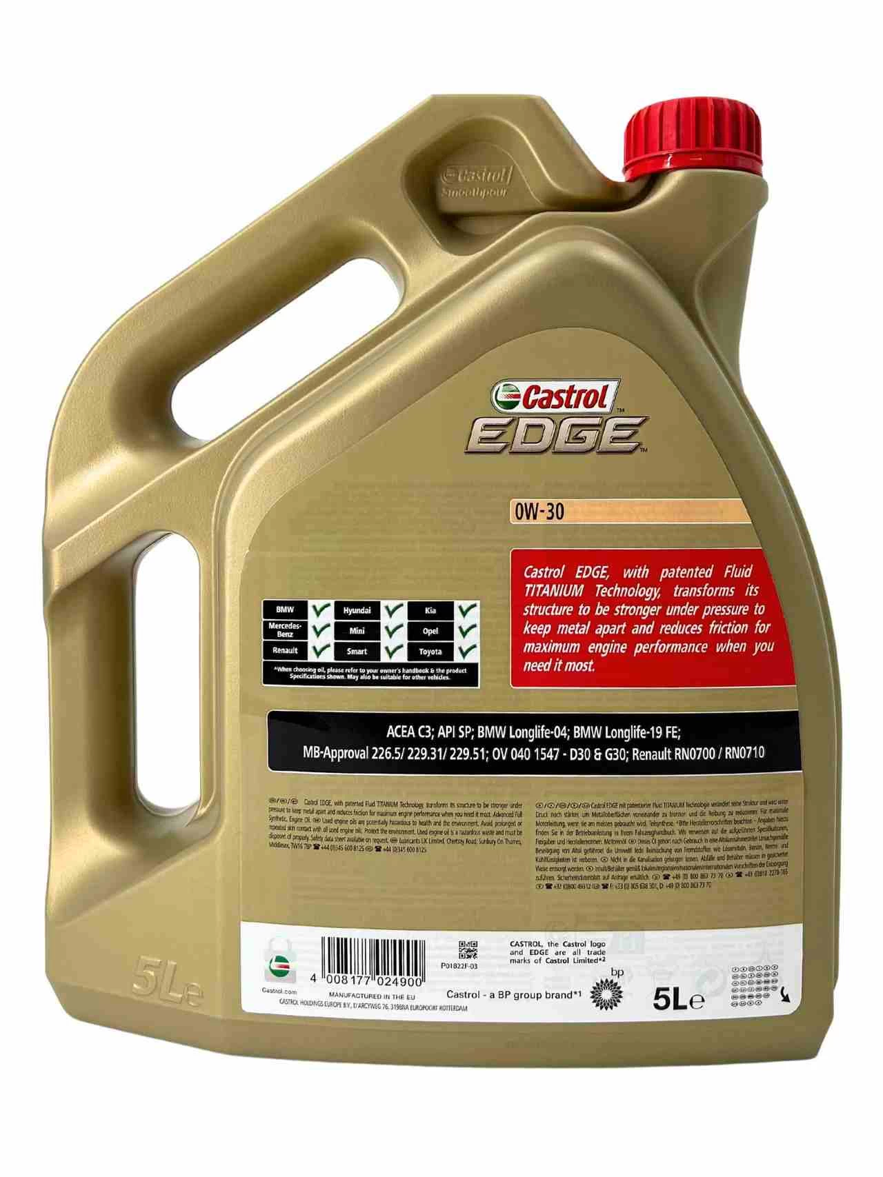 Castrol Edge 0W-30 5 Liter - Image 2