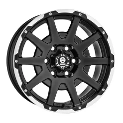 SPARCO DAKAR Matt Black Lip Polished + Revits 8.5Jx17 5x127 ET0