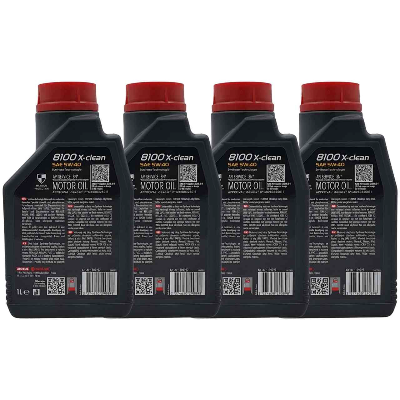 Motul 8100 X-clean 5W-40 4x1 Liter - Image 2