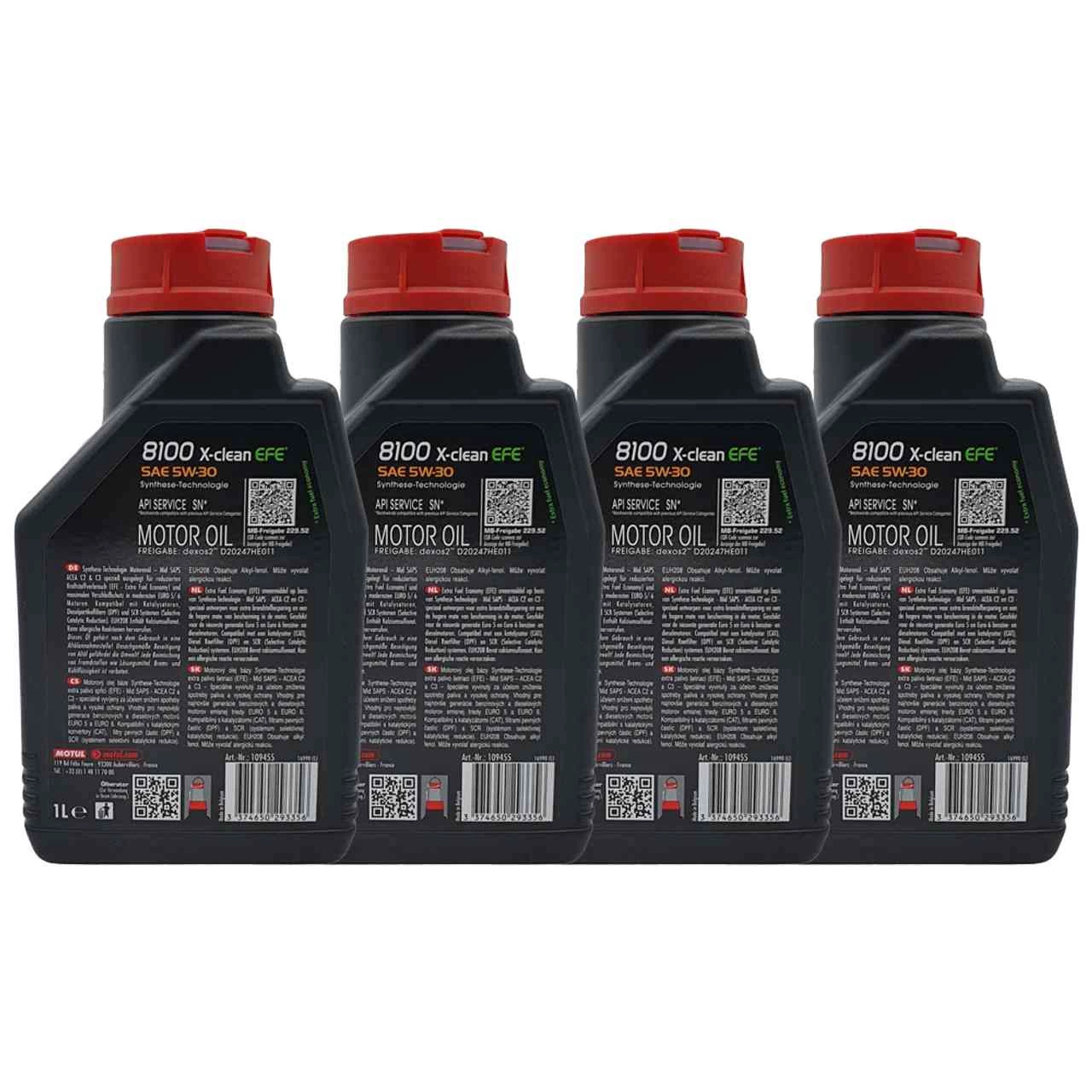 Motul 8100 X-clean EFE 5W-30 4x1 Liter - Image 2